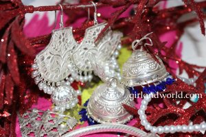 Navrtatra fashion silver jewelry Kashmir jewelry ethnic accessories jammu jewelry dogri traditional jewelry beautiful designs of jewelry indian jewelery silver jewelry silver price silver dsigns silver use silver bracelets silver earrings sliver jhumki