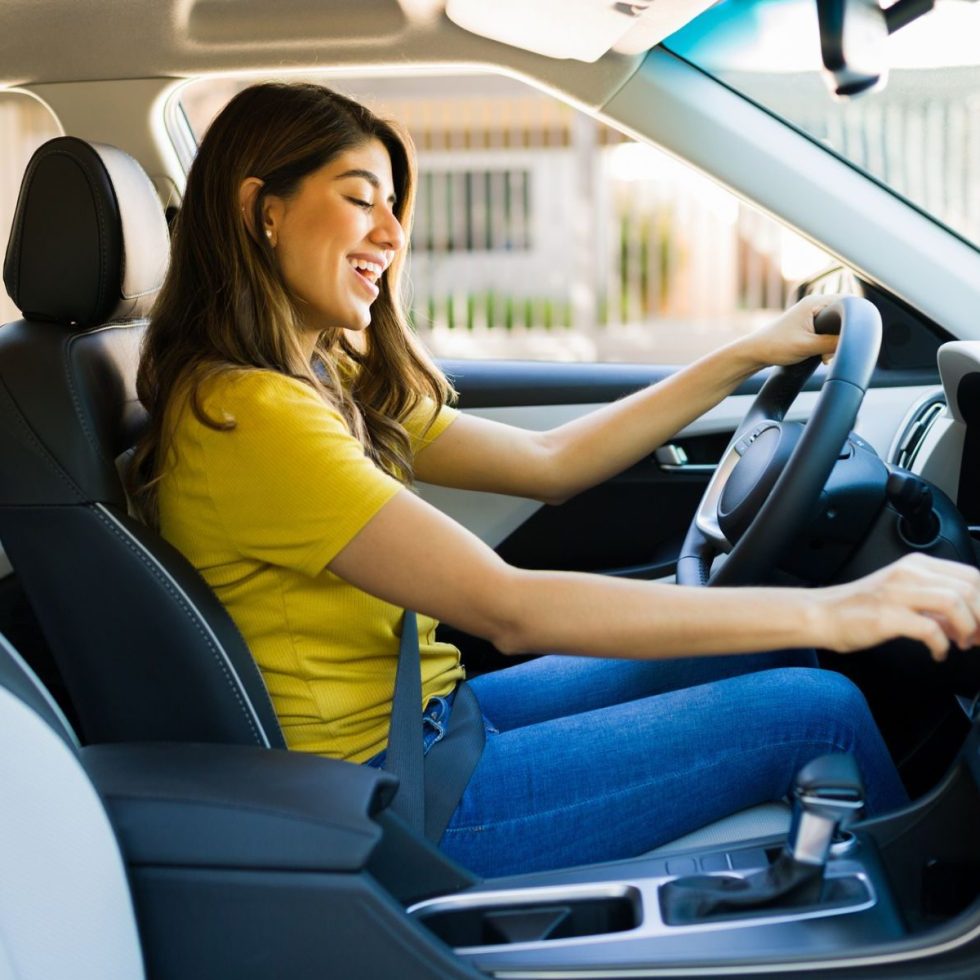 safe driving female traveller